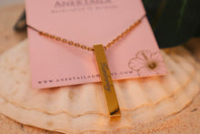 Load image into Gallery viewer, Custom Engraved Vertical Bar Necklace