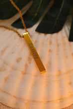 Load image into Gallery viewer, Custom Engraved Vertical Bar Necklace