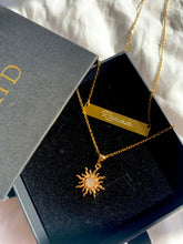 Load image into Gallery viewer, Custom Engraved Necklace + Sun