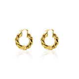 Chunky Twisted Gold Hoops