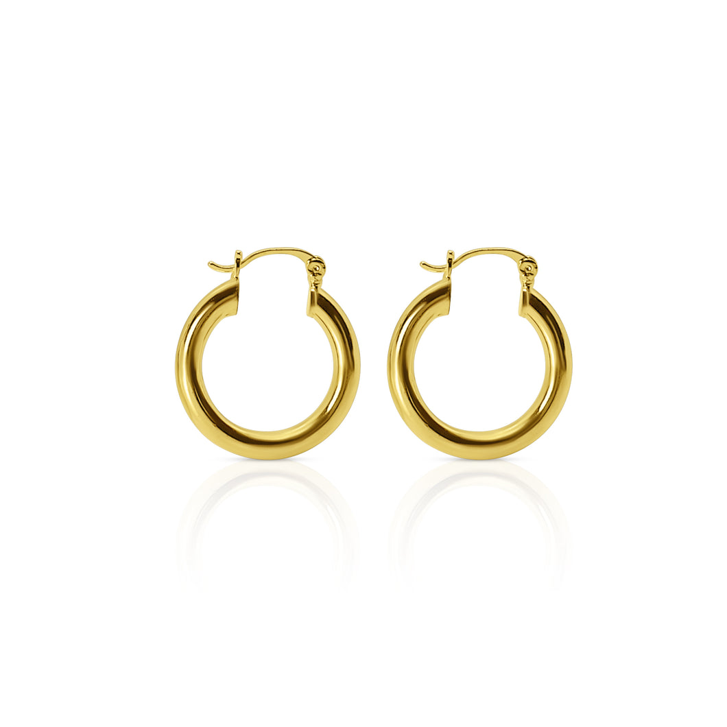 Mini Classic Gold Hoops
