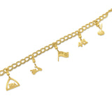 Bermuda charm bracelet with one island charm