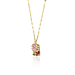 Tropical flower necklace inspired by Bermuda