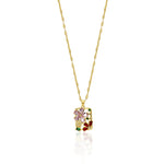 Tropical flower necklace inspired by Bermuda