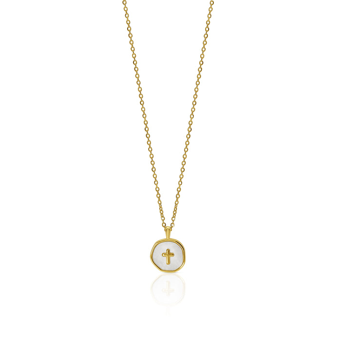 Pearl Cross Necklace