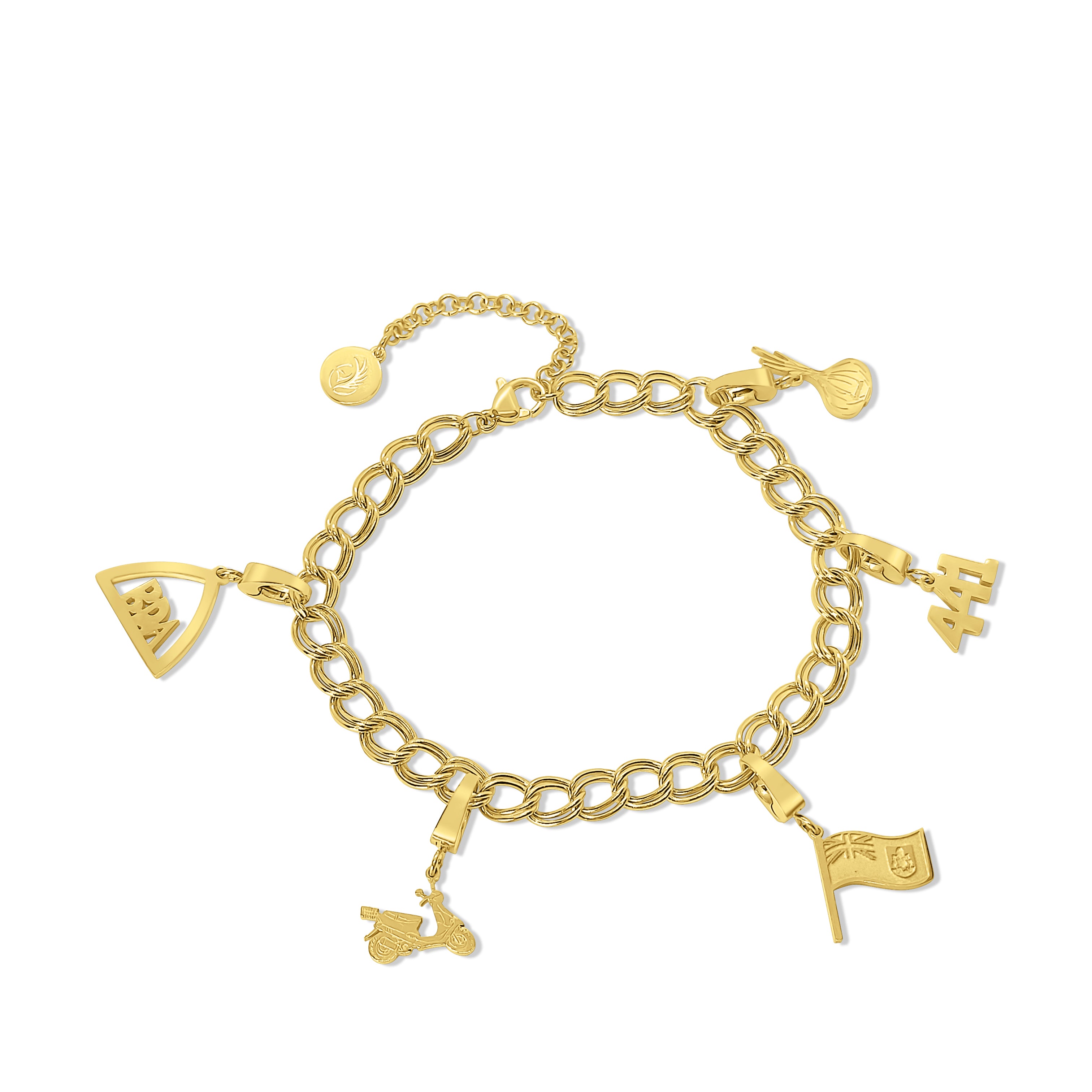 Bermuda Icons Charm Bracelet with all charms