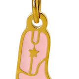 Pink Cowboy Boot Charm (Charm Bar)