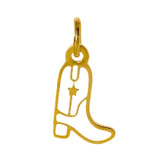 White Cowboy Boot Charm (Charm Bar)