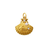 Gold Seashell Charm (Charm Bar)