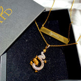 Custom Engraved Necklace + Iced Dragon