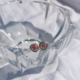 Pinky Heart Earrings