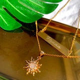 Custom Engraved Necklace + Sun